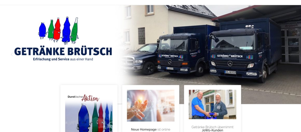 Neue Website Getränke Brütsch!